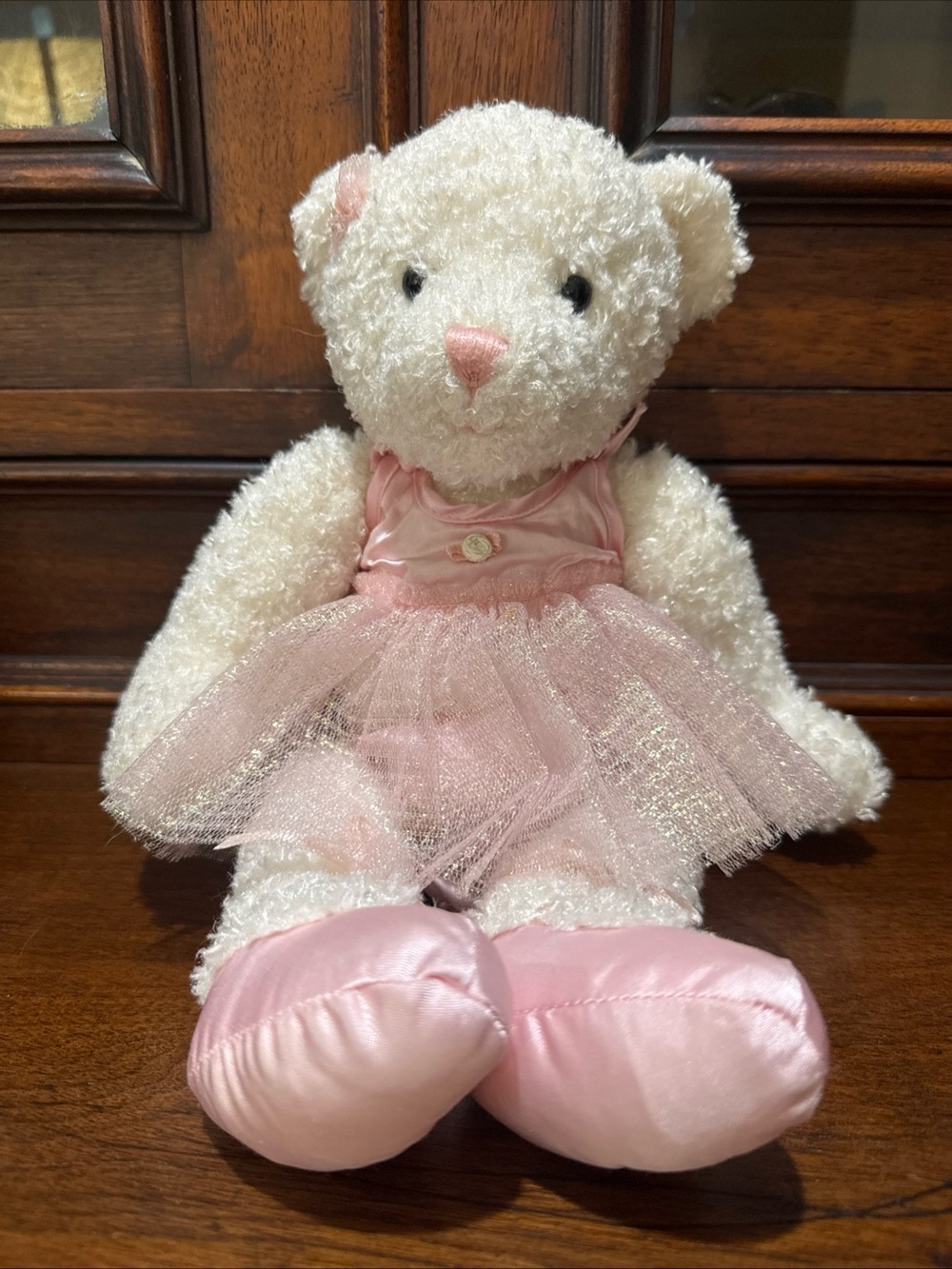 GUND Kids Plush “Whitney” Ballerina Bear 13" Stuffed Animal Ivory Sparkle #15060